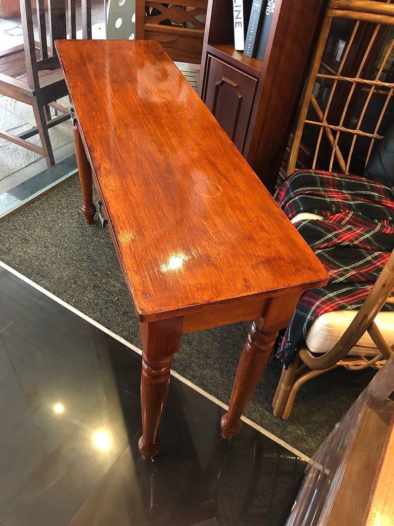 Solid wood console table REFURBISHED, Furniture & Home Living