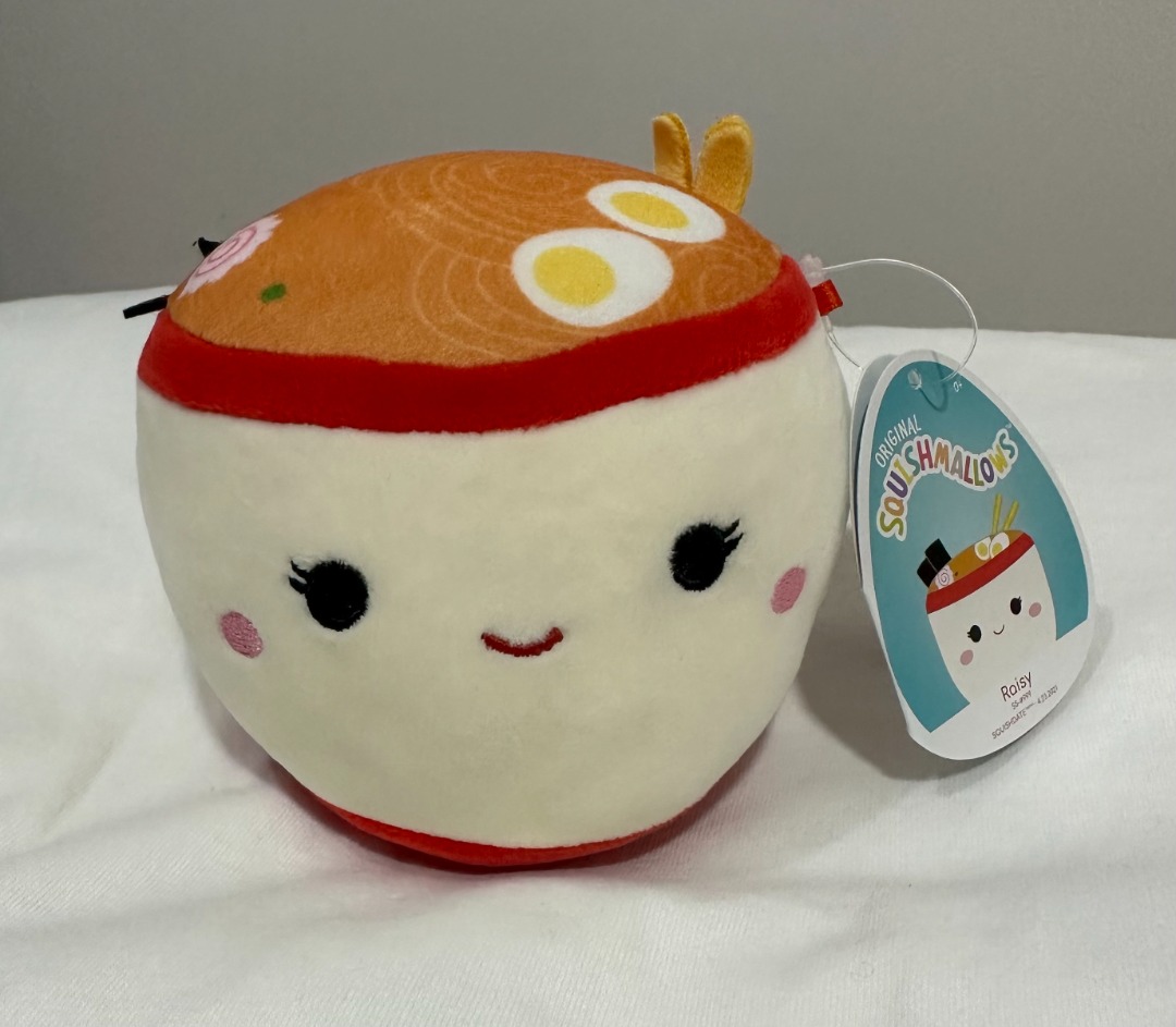 Squishmallow Snack Peluche Ufficiale Kellytoy Raisy The Ramen Ciotola 5 - Foto 5