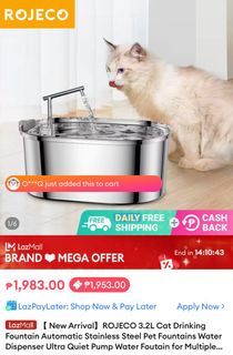 Stainless Steel Pet water fountain dispenser