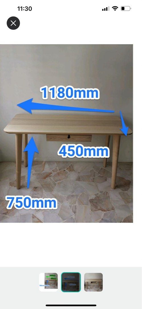 Study Table (Category: Tables & Sets) located in Singapore. Submitted by anna201504 (Listing ID 1217385335, Image 1). Description: .
