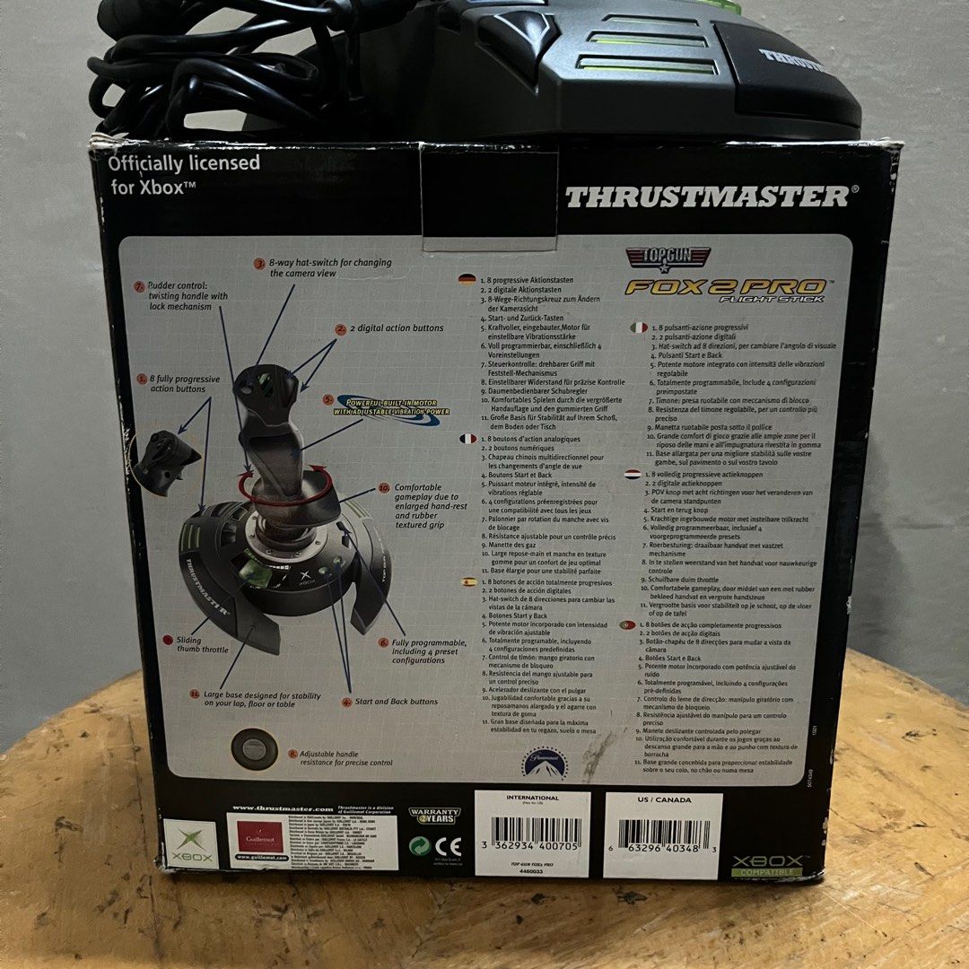 Thrustmaster Top Gun Fox 2 Pro Flight Stick for Xbox, Video Gaming ...