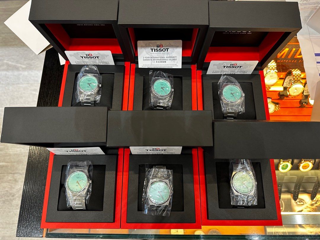 Tissot PRX Tiffany Blue / Mint Green dial, Luxury, Watches on Carousell