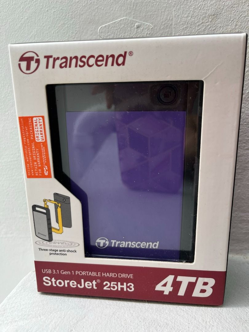 Transcend StoreJet 25H3 4TB USB3.1 Gen 1 Portable Hard Drive, Computers ...