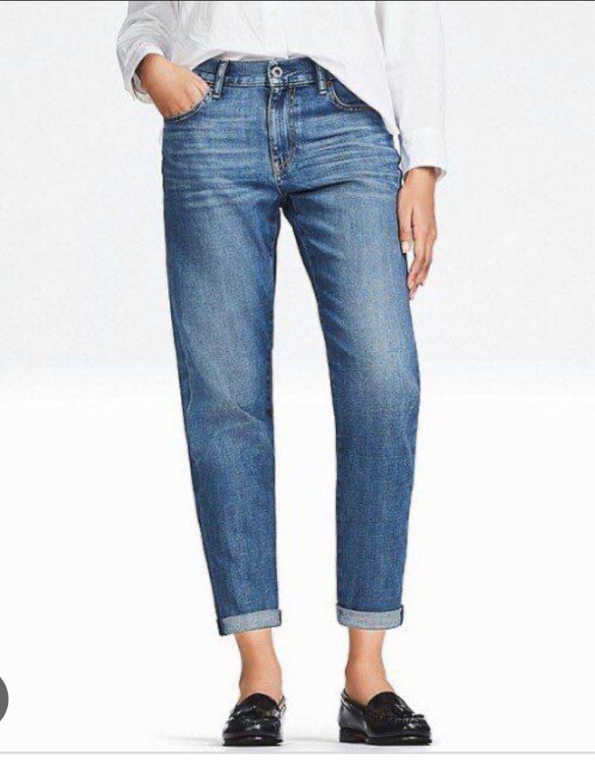 WOMENS WIDE TAPERED JEANS  UNIQLO ID