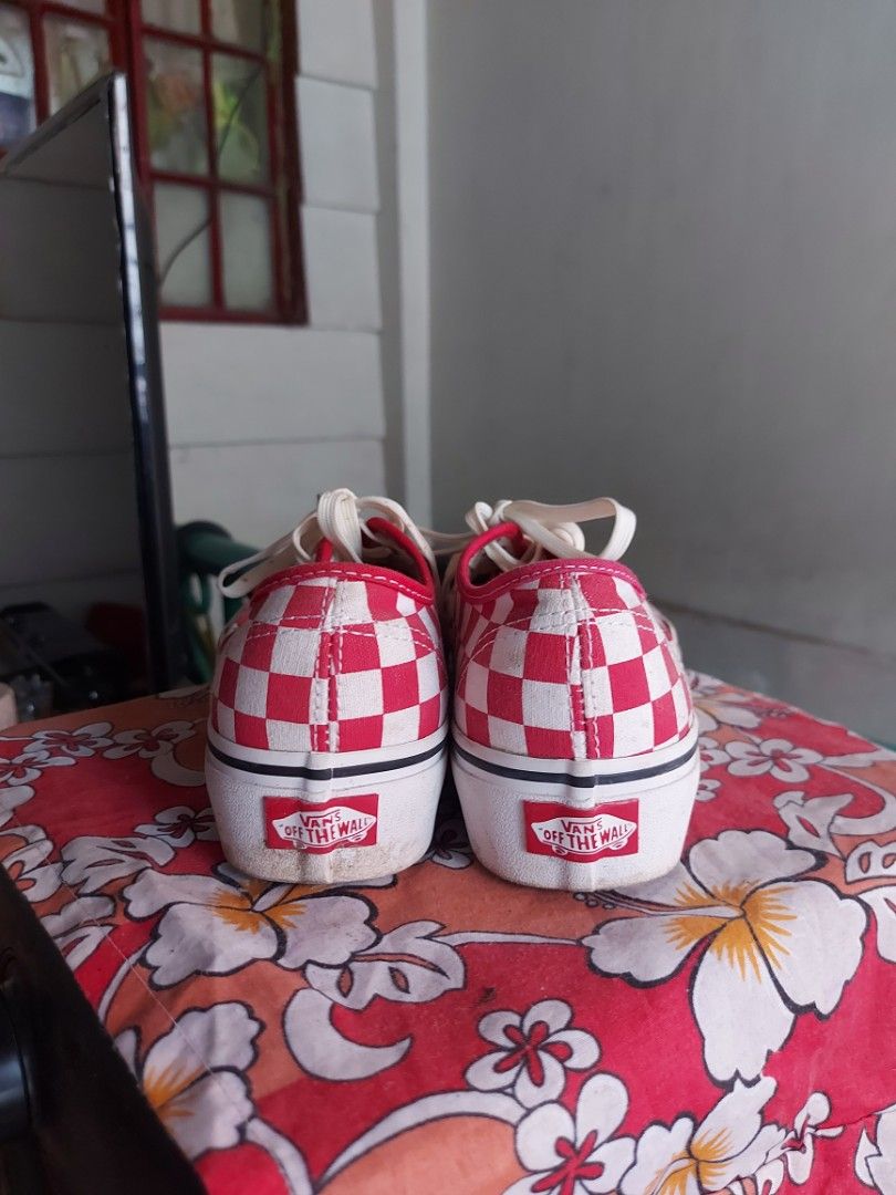 Vans Platform Checkerboard Red Women s Fashion Footwear