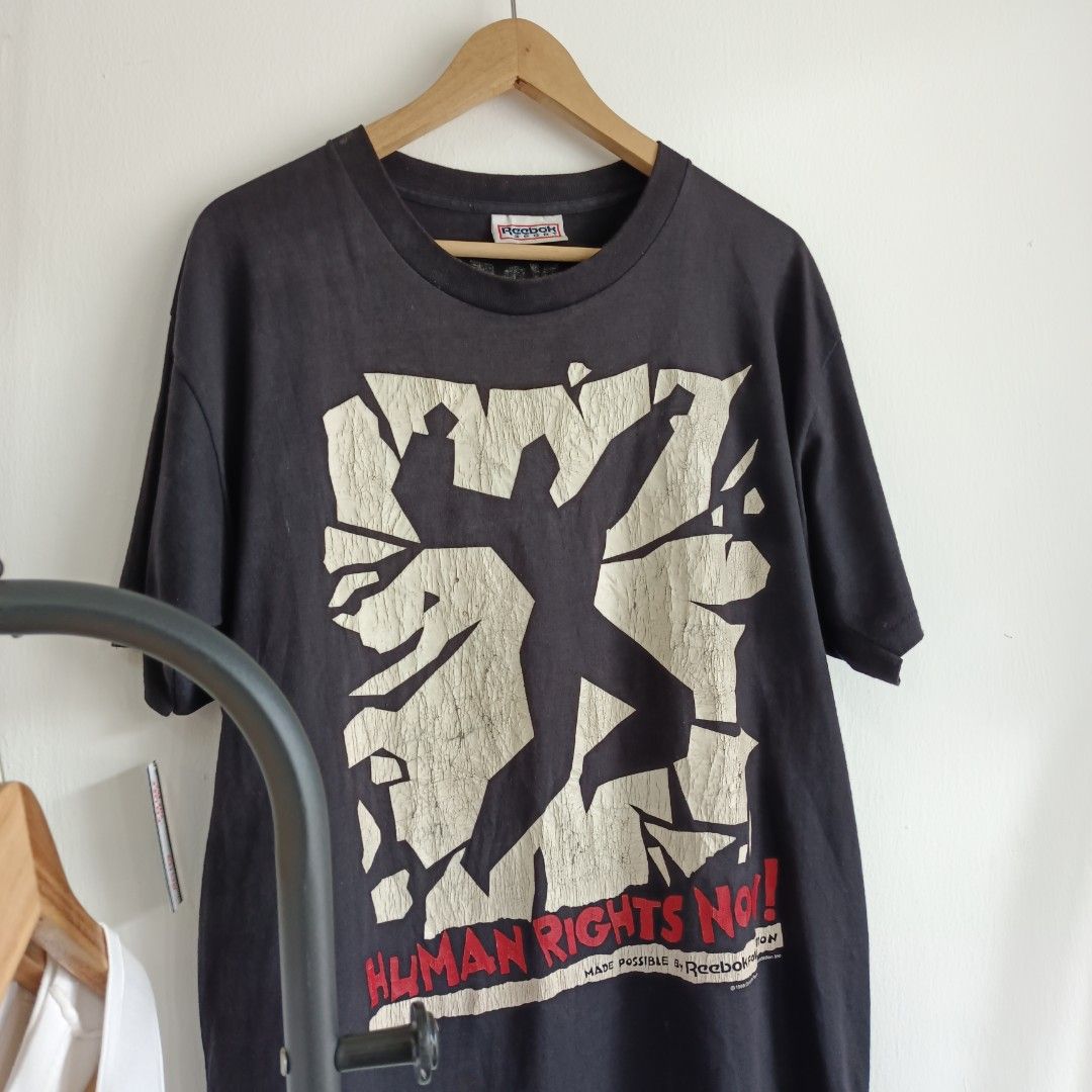 VINTAGE 1988 HUMAN RIGHTS NOW WORLD TOUR TSHIRT, Men's Fashion, Tops