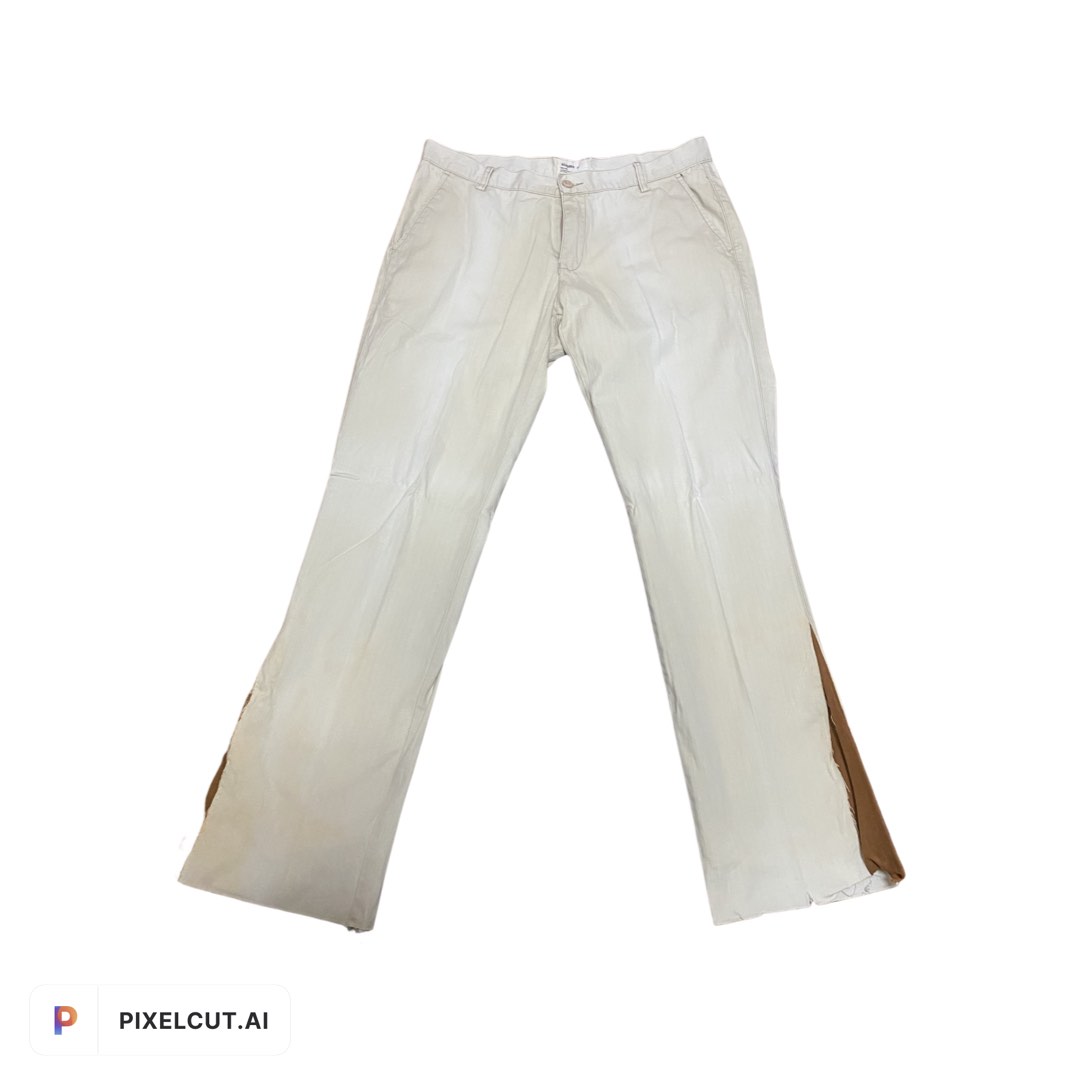 Vintage Cream Flared Pants, Men's Fashion, Bottoms, Trousers on Carousell