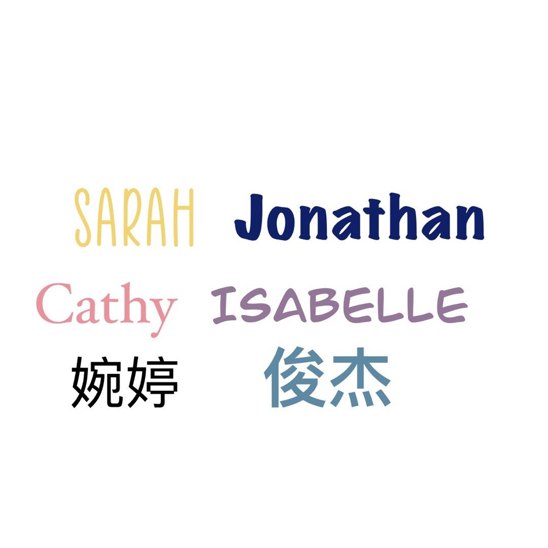 Waterproof vinyl name stickers, Hobbies & Toys, Stationery & Craft, Art