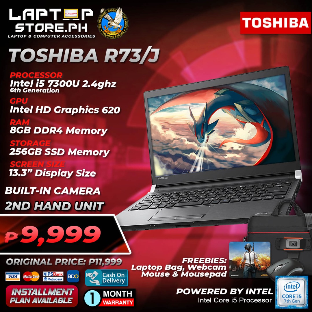WHOLESALE/RETAIL!!!LAPTOP Toshiba Dynabook R73 Intel Core i5-7300U 2 ...