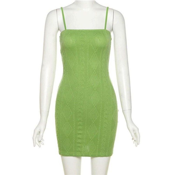 SOLADO Women Apple Green Summer Sexy Sleeveless Casual Thick Bodycon  Suspender Mini Dress (Swipe for actual pictures), Women's Fashion, Dresses  & Sets, Dresses on Carousell