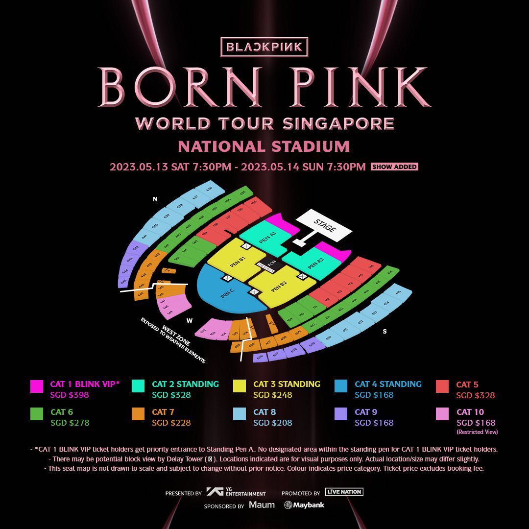 [WTS] BLACKPINK BORN PINK CONCERT TICKET, Tickets & Vouchers, Event