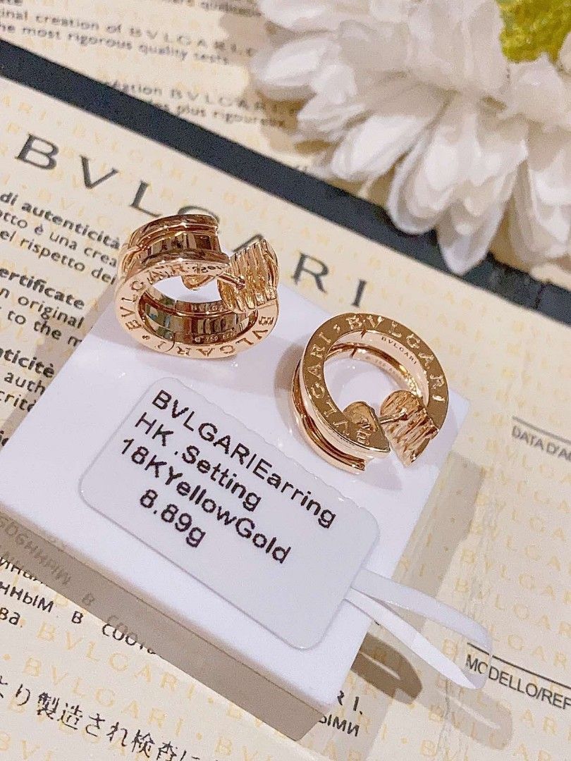 Yg Bvlgari B.zero1 Earrings k18 Hk Women s Fashion Jewelry Organizers Earrings on Carousell