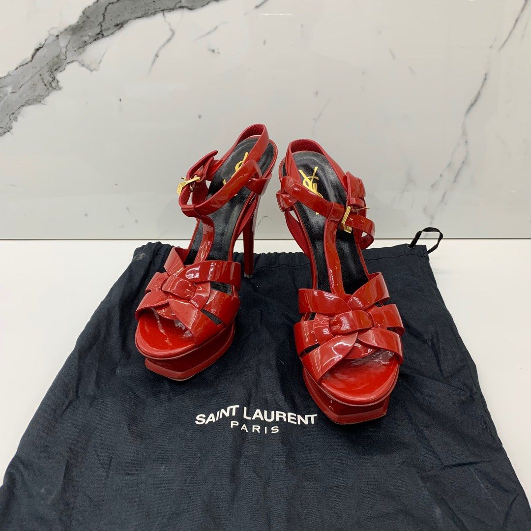 Red sales ysl sandals