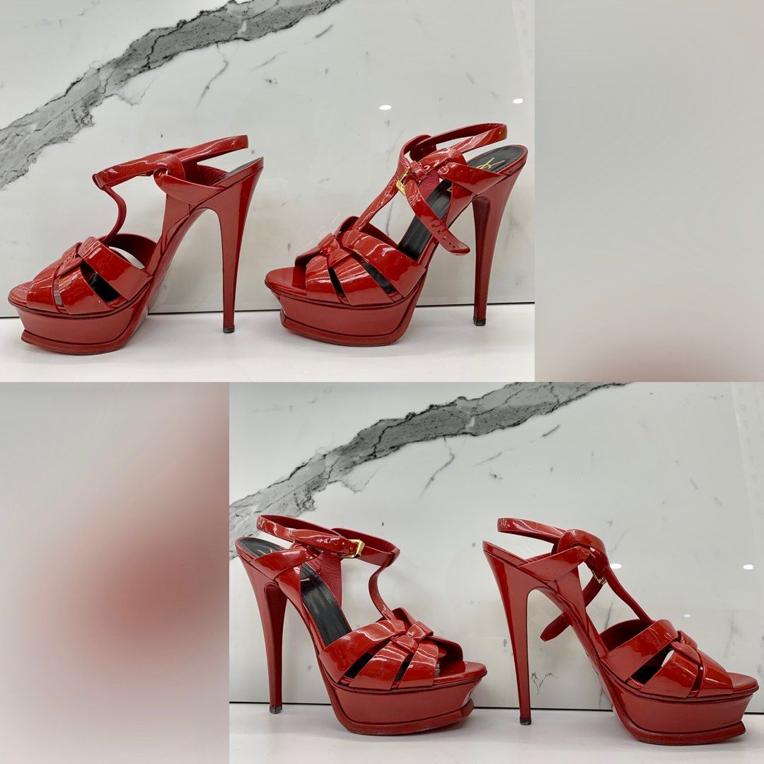 YSL RED PATENT SANDALS 227017764 Women s Fashion Footwear