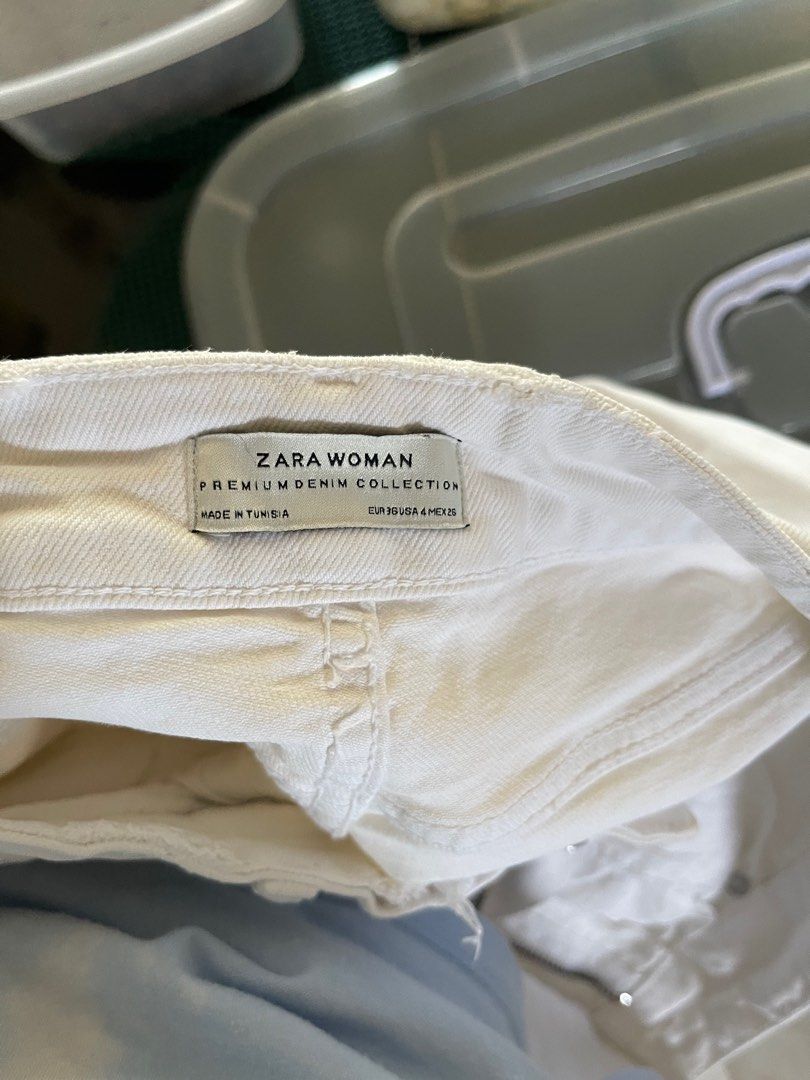 Zara white ripped straight jeans (Category: Other Bottoms) located in Liloan. Submitted by thebundlequeen (Listing ID 1217229161, Image 2). Description: > doesn't fit anymore😒 > no return no exchange > pls know your size before making an offer. > ships from cebu province > buy 3 and more items and sf is on me. > decluttering .