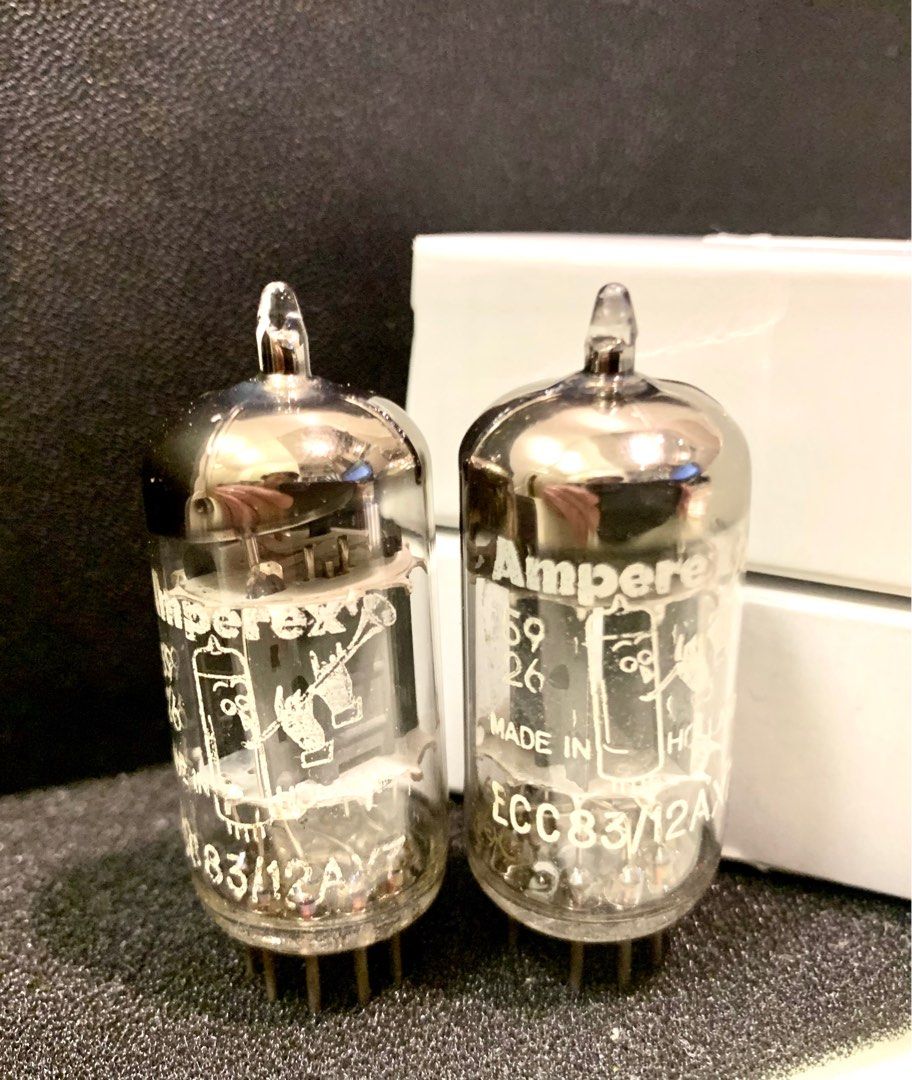 12ax7 Ecc83 Amperex Bugle Boy Holland pair 一對荷蘭吹喇叭大圓環短