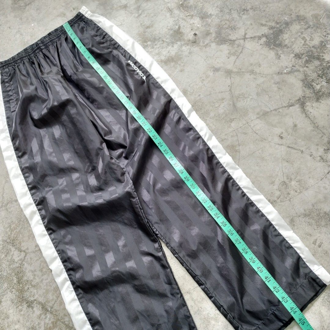 32 DIADORA ITALY TRACKSUIT PANTS SPORT BLACK WHITE COLOR FOOTBALL