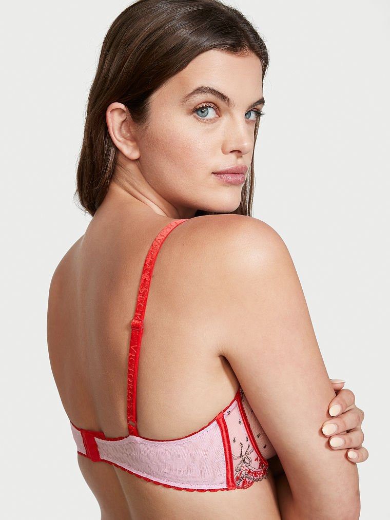 32B bra- VS Very Sexy Unlined Embroidered Demi Bra, Women's Fashion, New  Undergarments & Loungewear on Carousell