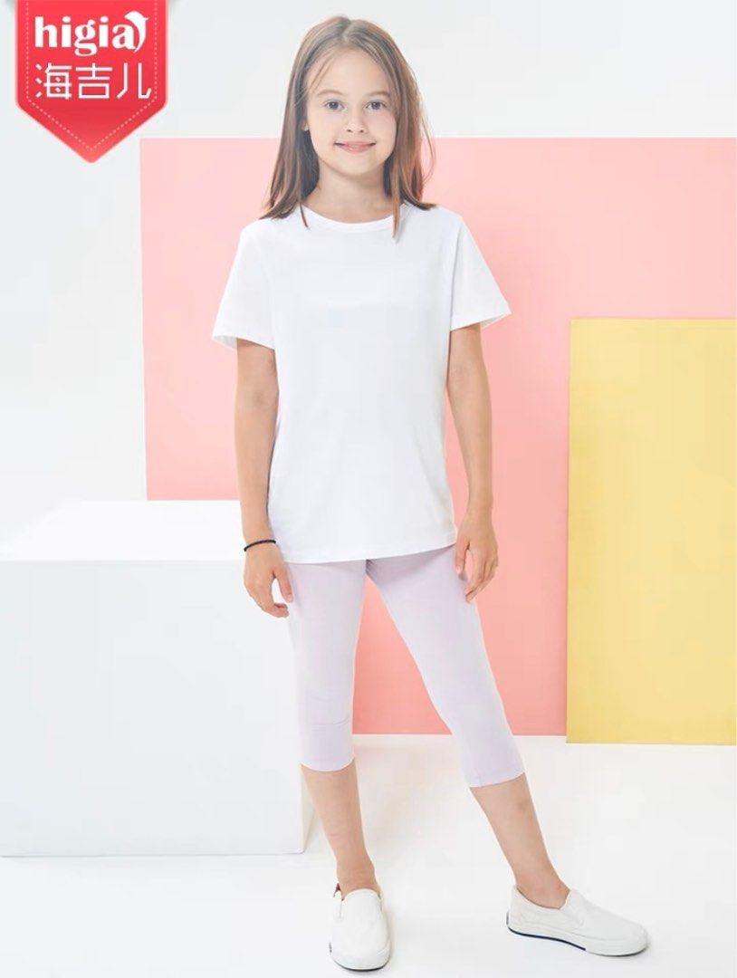 Buy IndiWeaves Girls Cotton Solid Capri 3/4th Leggings (Pack of 2) Online  at Best Prices in India - JioMart.