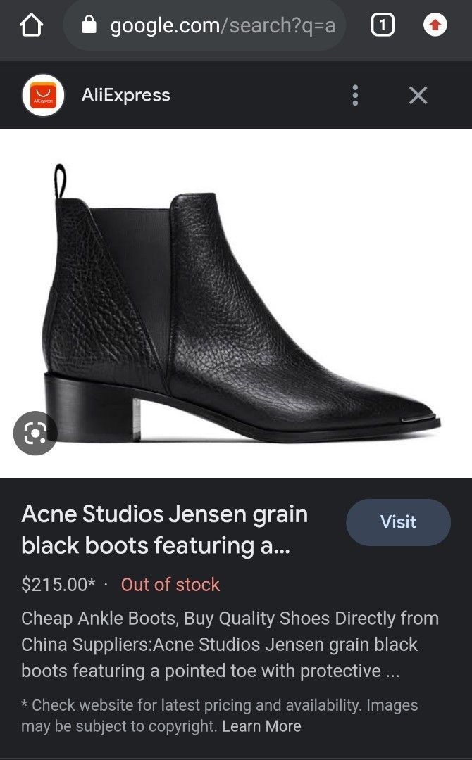ACNE STUDIOS GRAIN JENSEN BOOTS, Women's Fashion, Footwear, Boots on