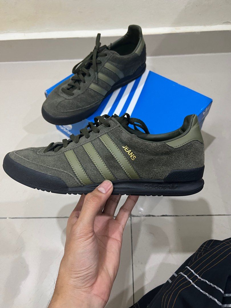 Adidas originals mens cheap jeans trainers night cargo/olive