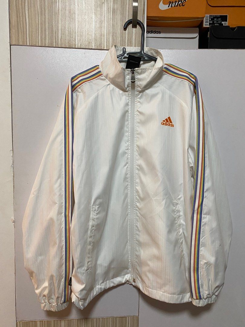 White rainbow windbreaker cheap