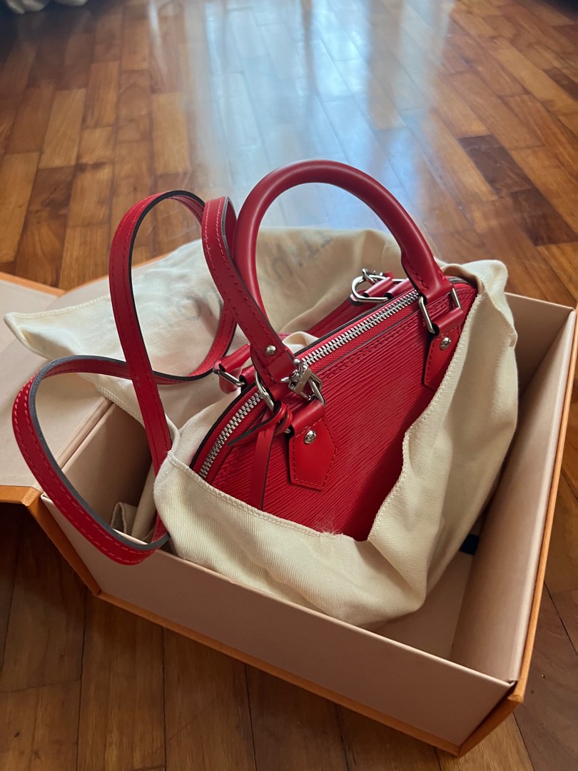 Louis Vuitton Alma BB Coquelicot, Luxury, Bags & Wallets on Carousell