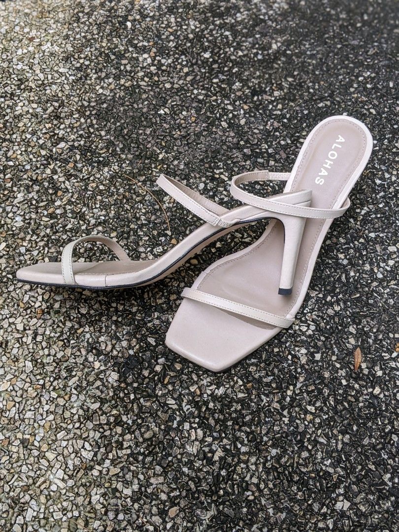 White strappy sales heels zara