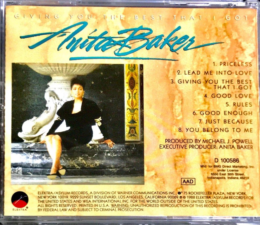 ANITA BAKER GIVING YOU THE BEST I GOT CD, Hobbies & Toys, Music