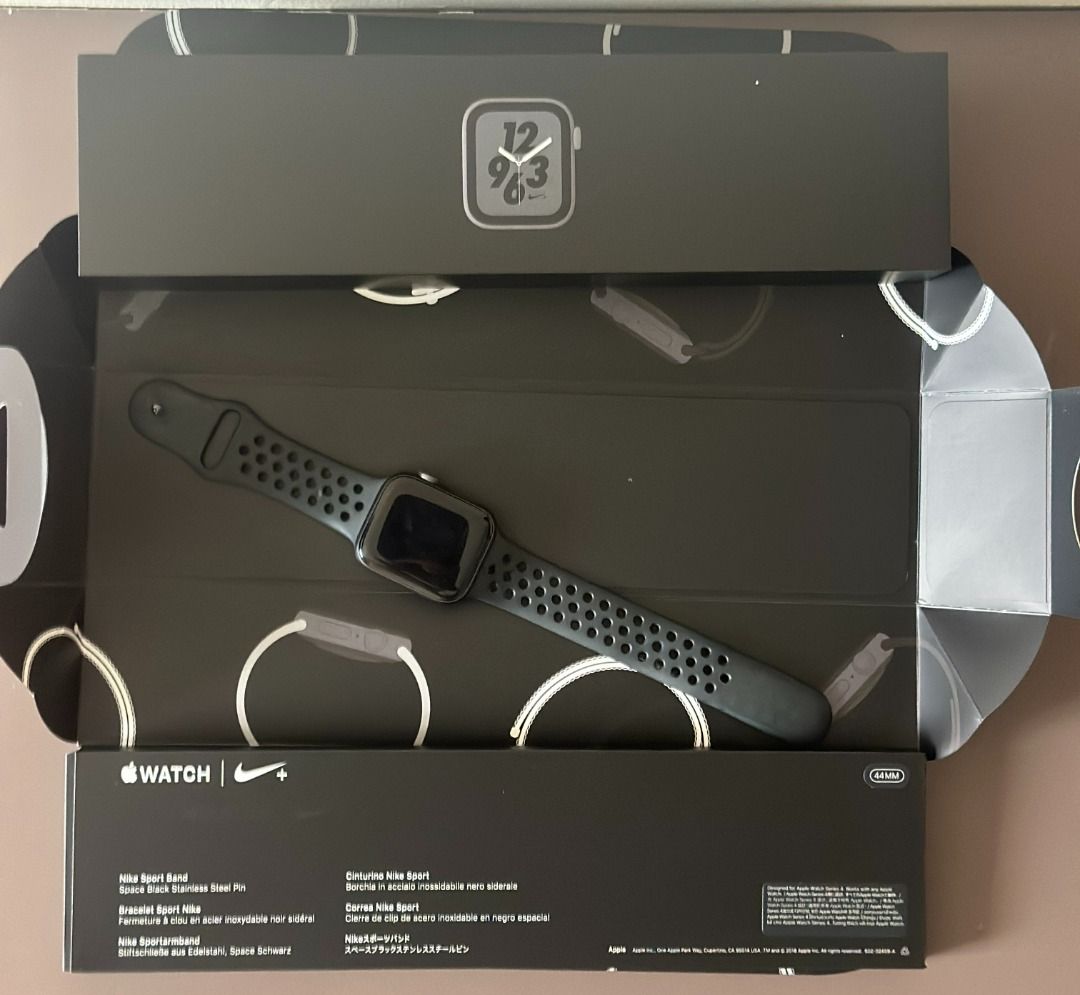 Apple watch nike+ series 4 44mm space shop grey aluminium case gps