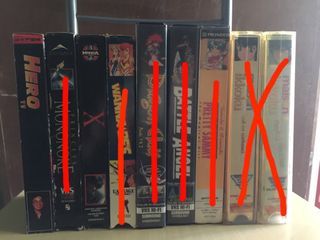 Assorted anime VHS tape