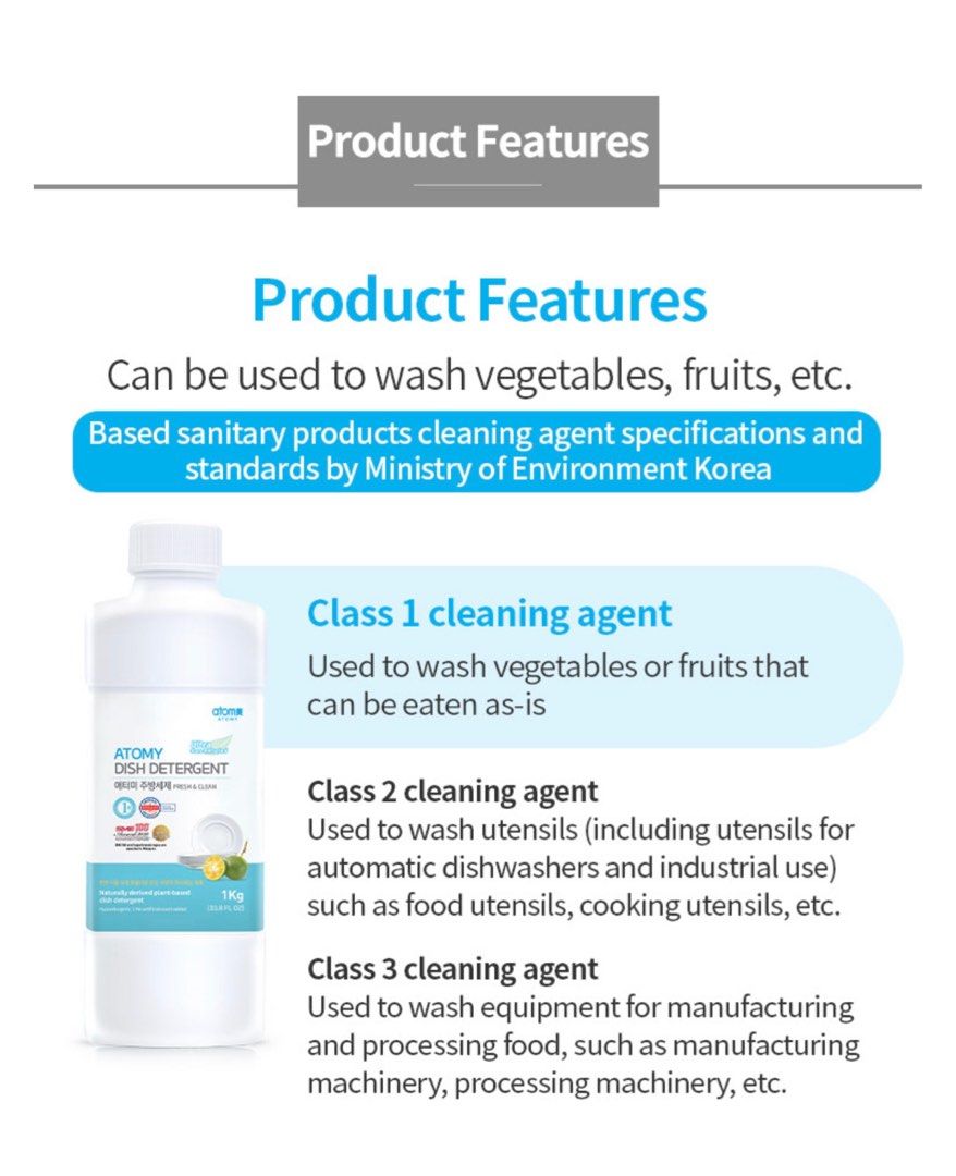 Atomy Dish Detergent Concentrated (Natural Derived PlantBased