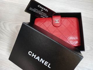 Like new Authentic Chanel Wallet On Chain Caviar Red, Luxury, Bags & Wallets  on Carousell