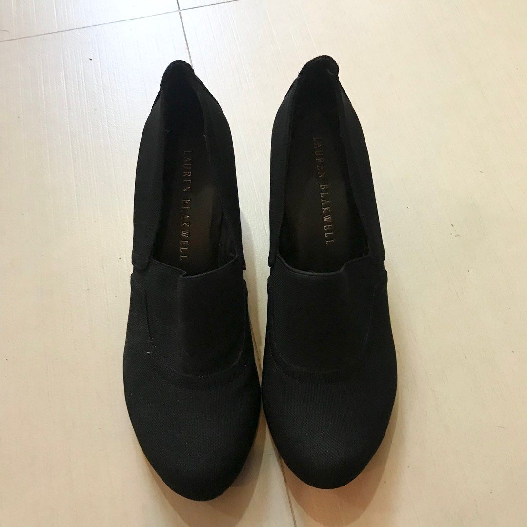 Authentic Lauren Blakwell Black Wedge Shoes Women s Fashion
