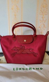 Authentic Longchamp Neo Victoire Maroon red bag cuir limited