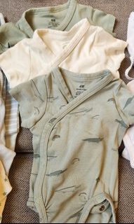 Baby Clothes: 3-piece H&M Wrapover Onesies/Bodysuits Boy Girl