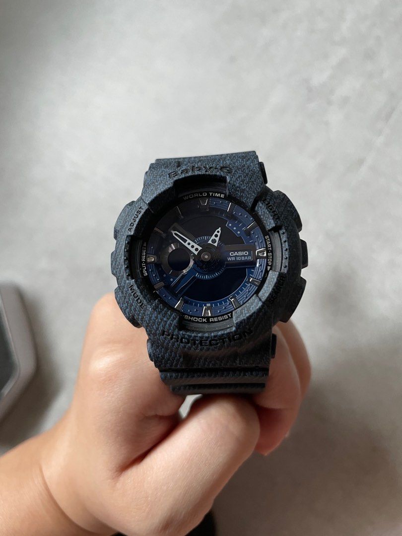 Baby g denim watch sales
