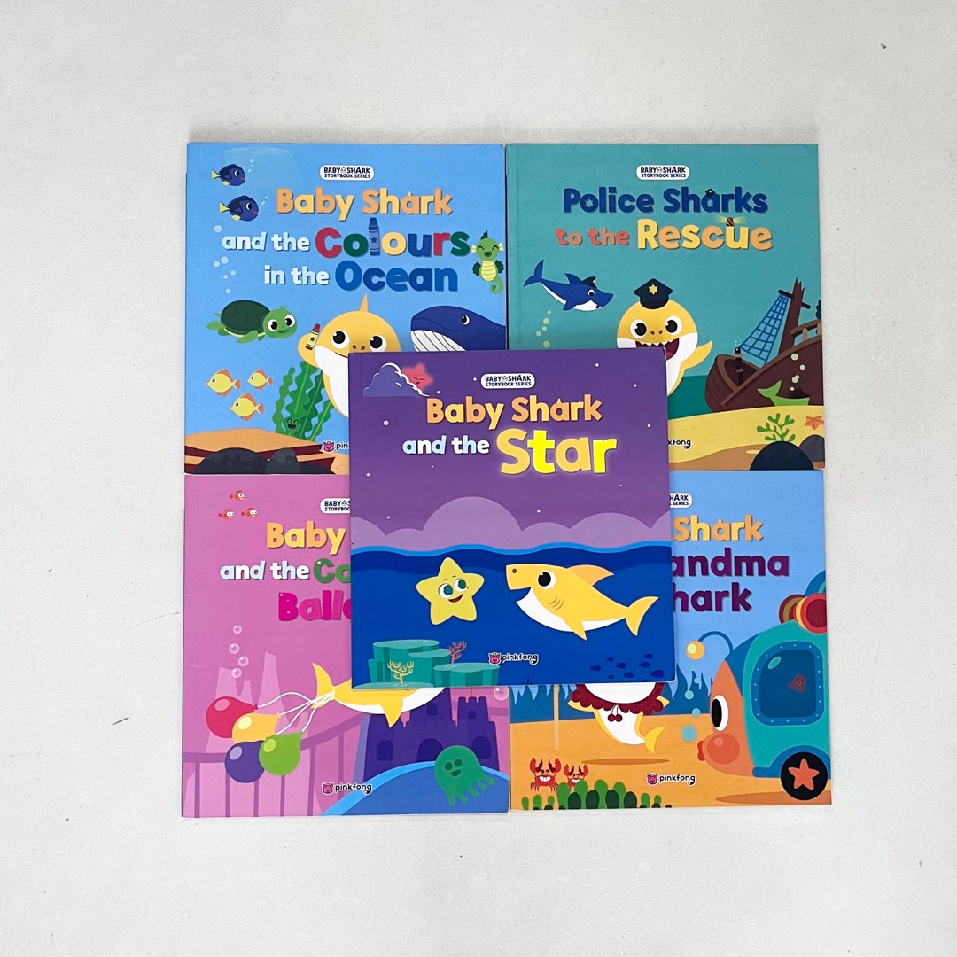 5x Baby Shark Books, Hobbies & Toys, Books & Magazines, Children's