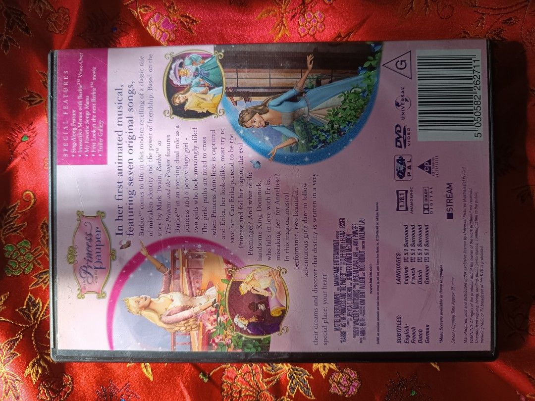 Barbie Princess and the Pauper DVD, Hobbies & Toys, Music & Media, CDs & DVDs on Carousell