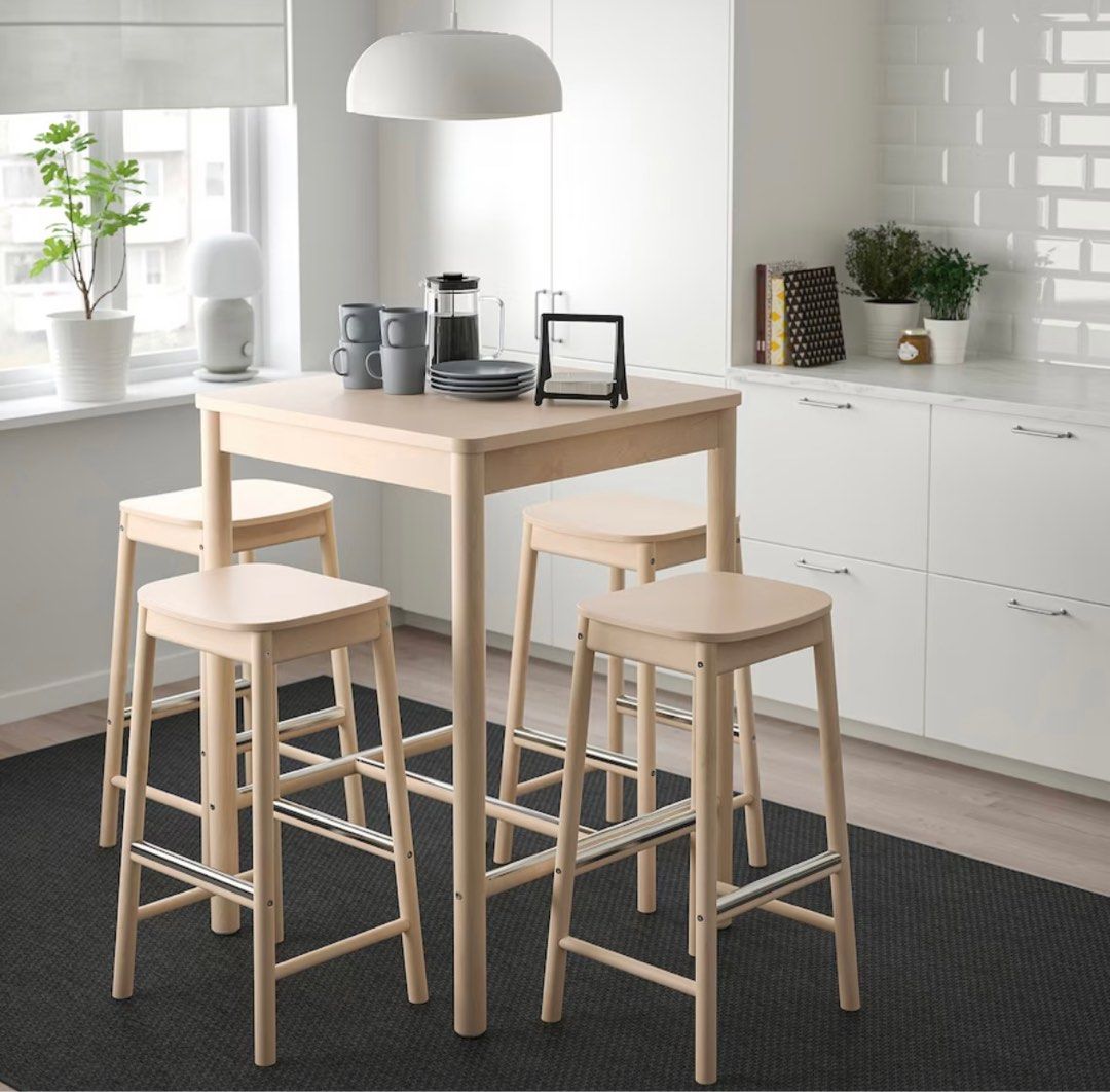 Birch IKEA Ronninge High/Bar table, birch 75x75cm (1 for 80, 2 for