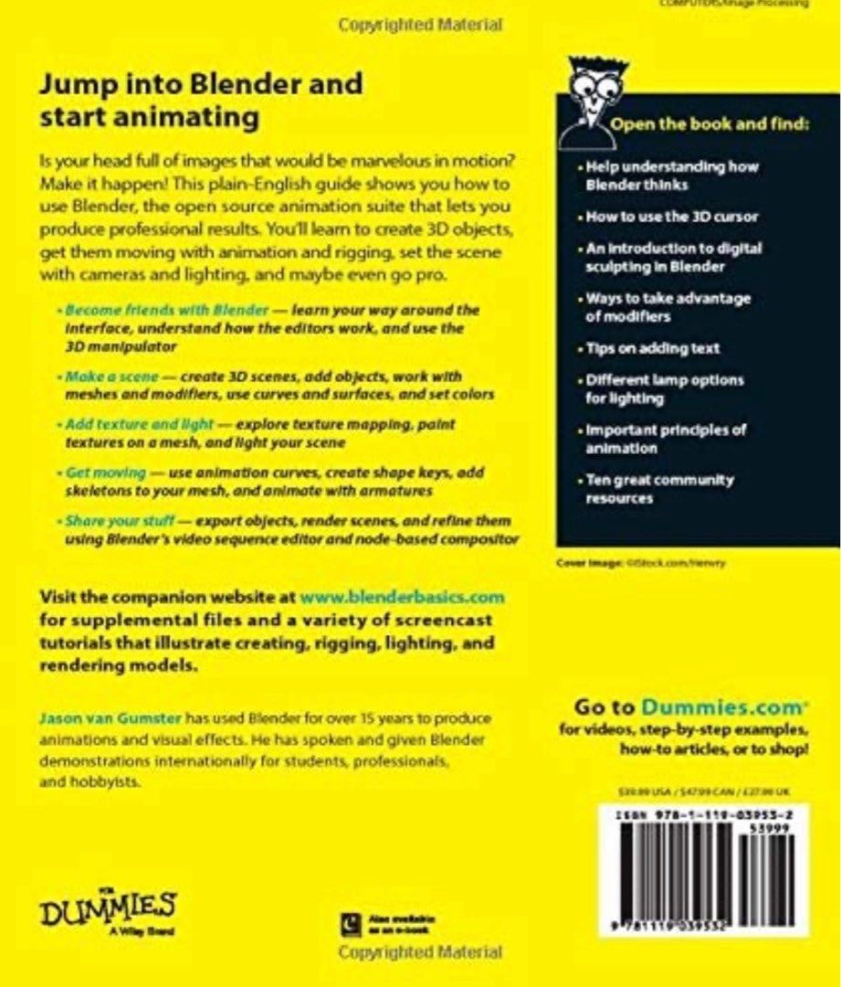 Blender for Dummies, Hobbies & Toys, Books & Magazines, Textbooks on
