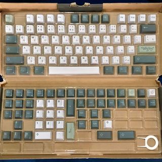 Botanical Keycaps 120 keys (Green + White) Mechanical Keyboard