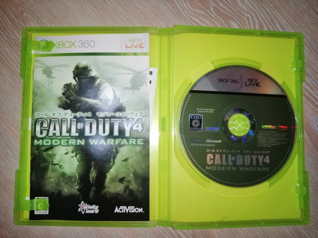 Call Of Duty 4 Modern Warfare Xbox 360 NTSC-J Japanese Version, Video ...
