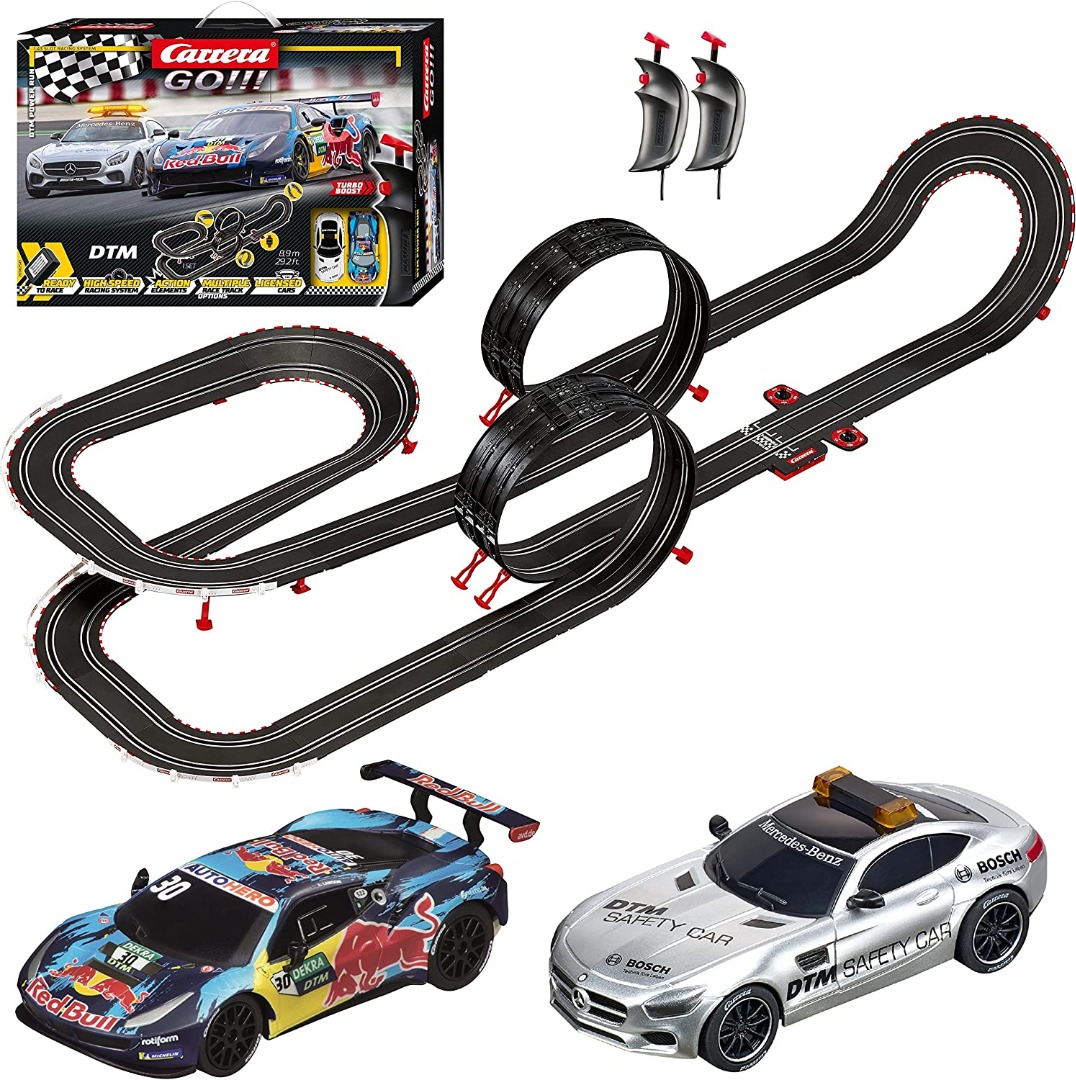 Carrera GO!!! Electric Powered Slot Car Racing Kids Toy Race Track Set 1:43  Scale, DTM Power Run, Hobbies & Toys, Toys & Games on Carousell