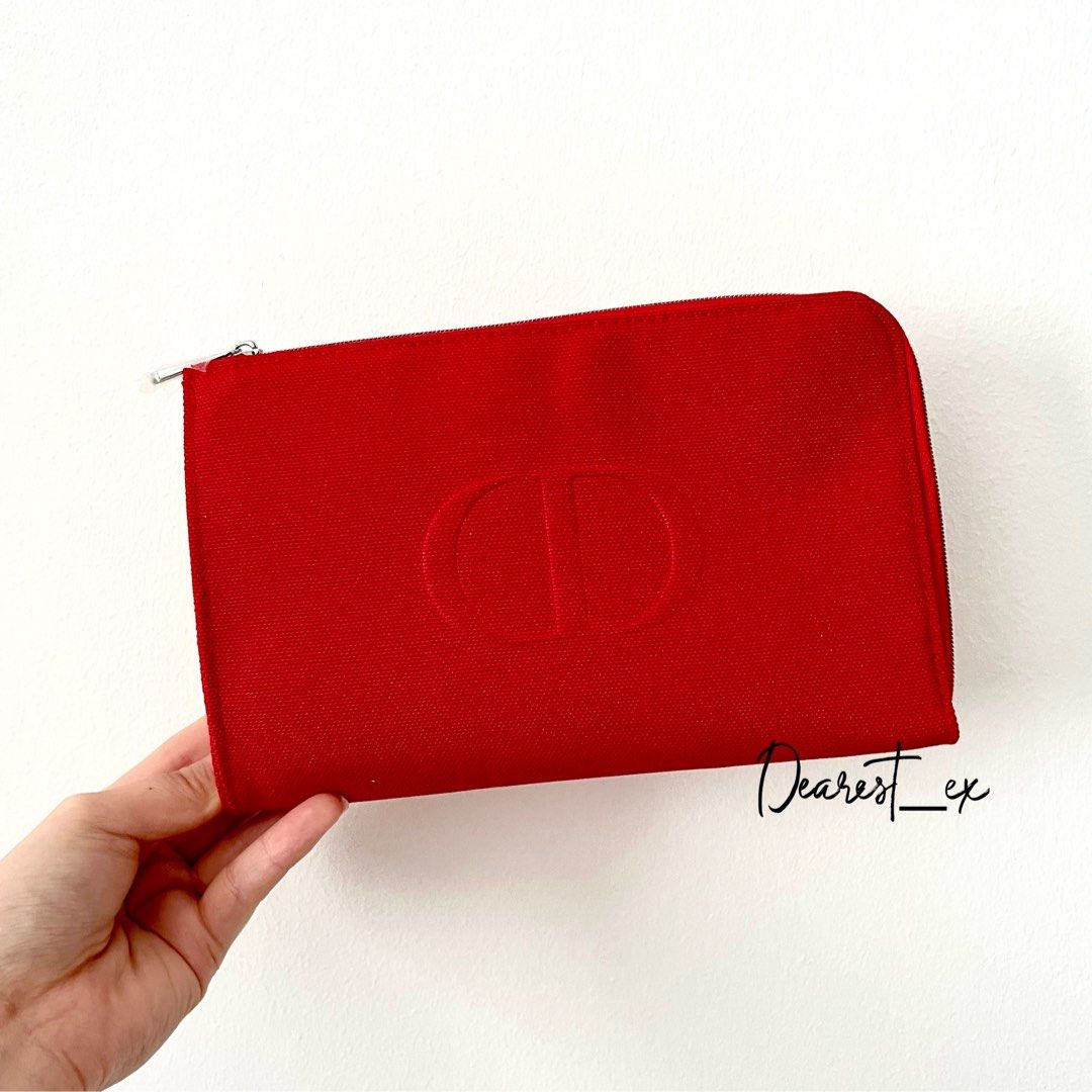 Dior red flat pouch outlet