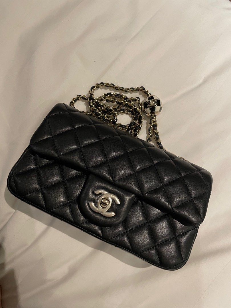 Chanel 23C Pearl Crush F1 Monte Carlo Rectangle Flap Bag, Luxury, Bags ...