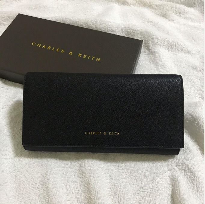 Black Basic Long Wallet, CHARLES & KEITH