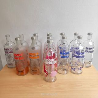 CLEAN Absolut Vodka Empty Bottles (Assorted Old & New Designs)