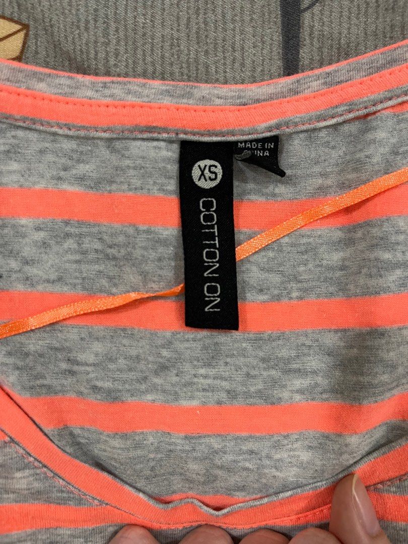 Cotton On Striped Orange Shirt (Category: Shirts) located in Lucena. Submitted by rdct_ (Listing ID 1217551127, Image 3). Description: Cotton On XS Orange and Grey stripes.