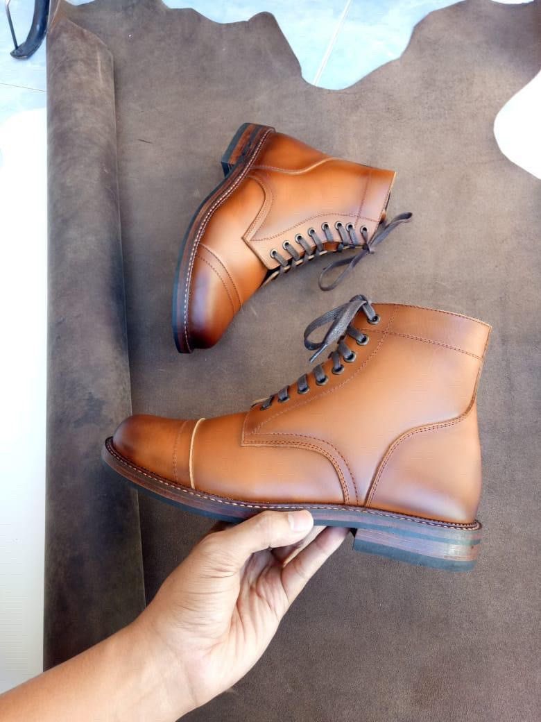 Custom made horse leather boots UK5.5